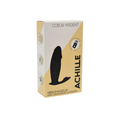ACHILLE, Mini vibromasseur noir USB, forme pénis avec stimulation clitoridienne, avec télécommande