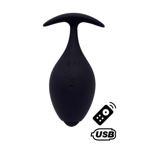 BABA, Plug vibrant anal noir USB, avec télécommande