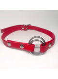 Baillon Anneau cuir rouge