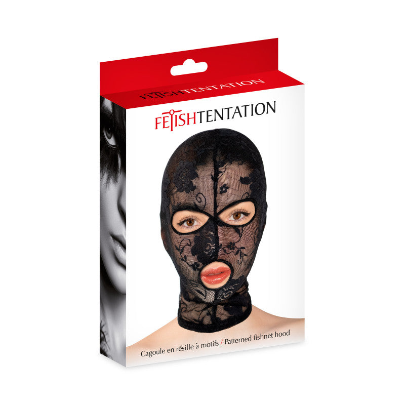Cagoule fétichiste en dentelle Fetish Tentation