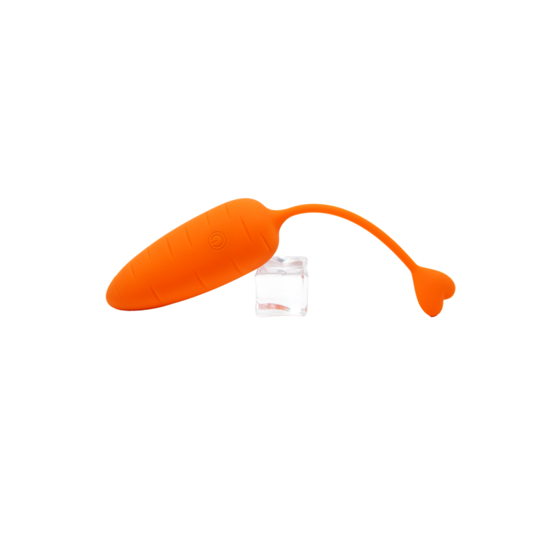 CARROT, Un Œuf vibrant avec télécommande, couleur et forme Carotte en silicone médical