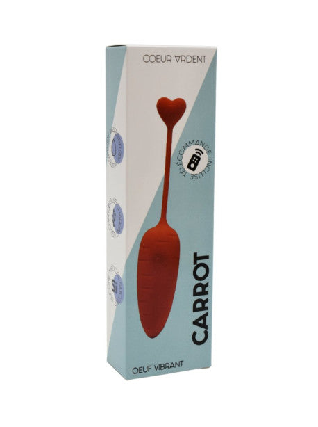 CARROT, Un Œuf vibrant avec télécommande, couleur et forme Carotte en silicone médical