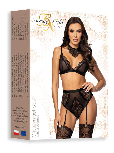 Cristalyn ensemble lingerie - Noir