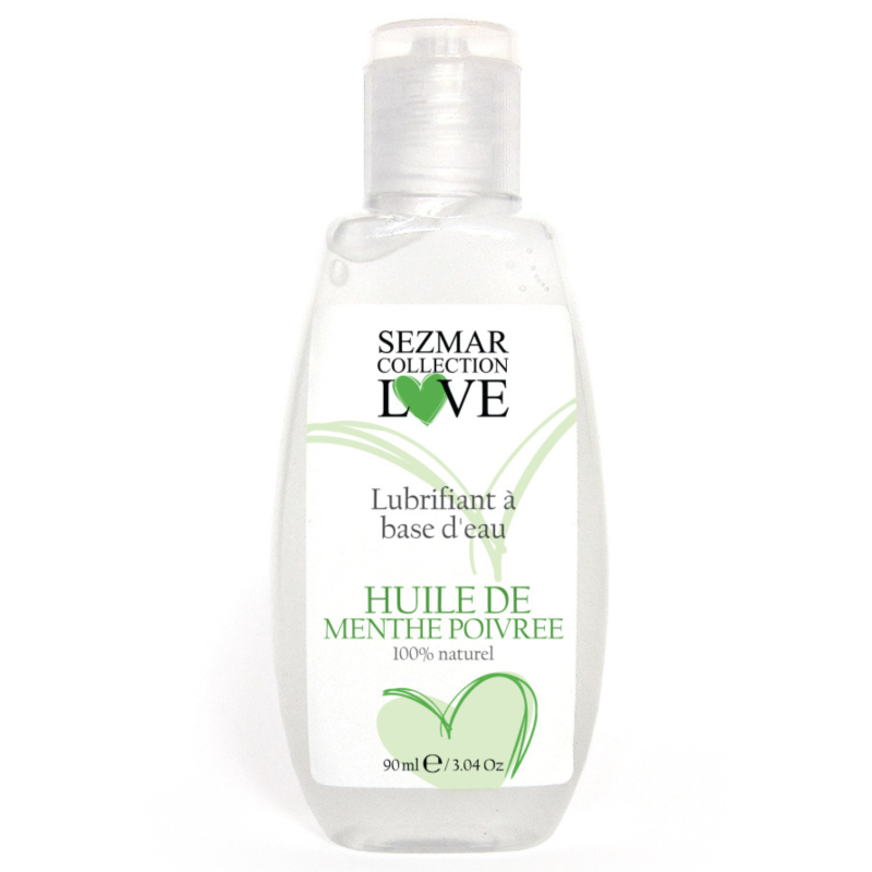 Lubrifiant à base d'eau 100% naturel Menthe poivrée 90 ml