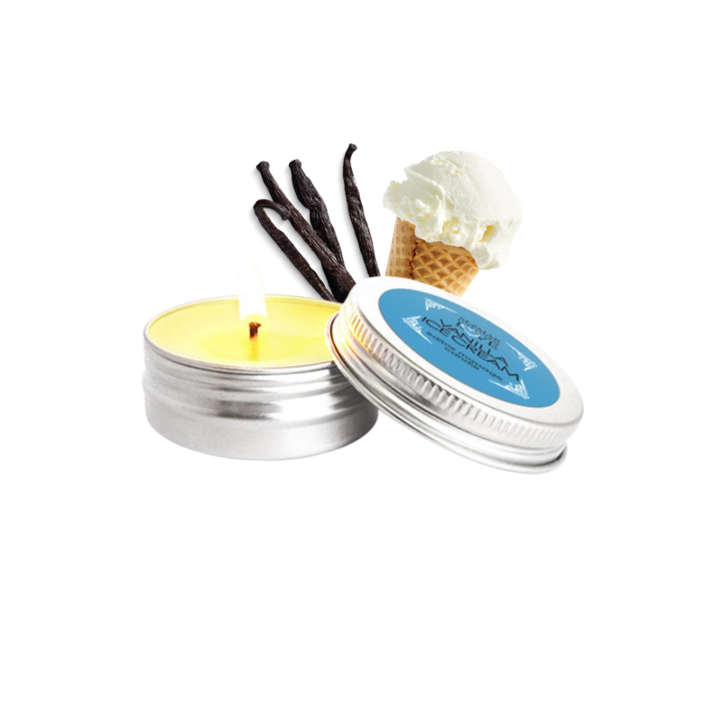 Mini Bougie de massage glace vanille 30ml 100% naturell