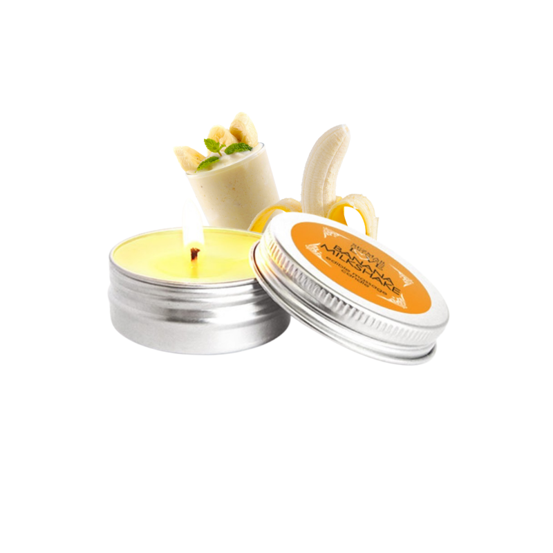 Mini Bougie de massage milshake banane 30ml 100% naturelle