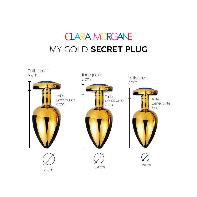 My Gold Secret Plug - Bleu LARGE