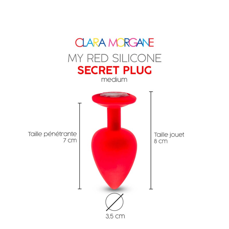 My red silicone secret plug medium