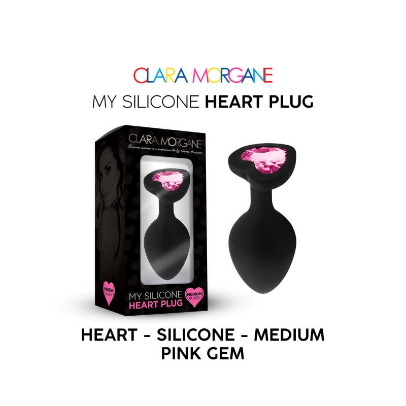 My Silicone Heart Plug - Gem rose SMALL