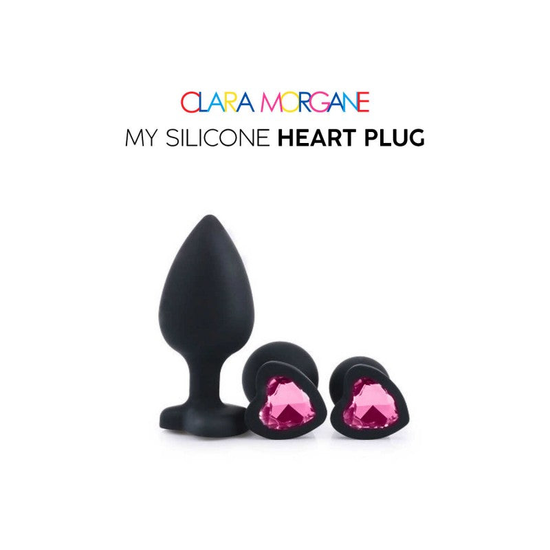 My Silicone Heart Plug - Gem rose SMALL