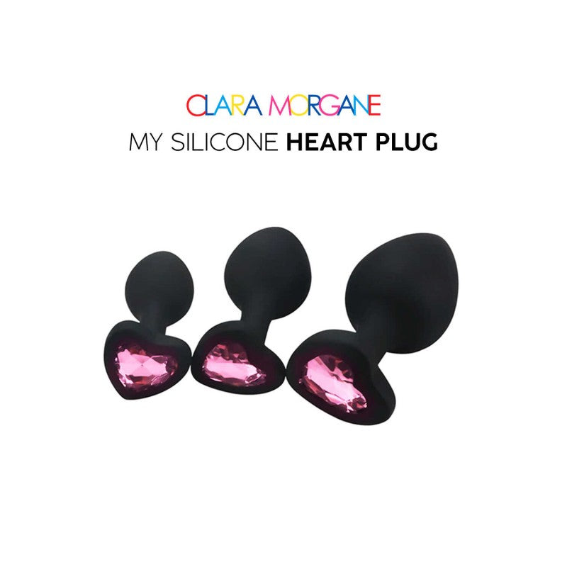 My Silicone Heart Plug - Gem rose LARGE