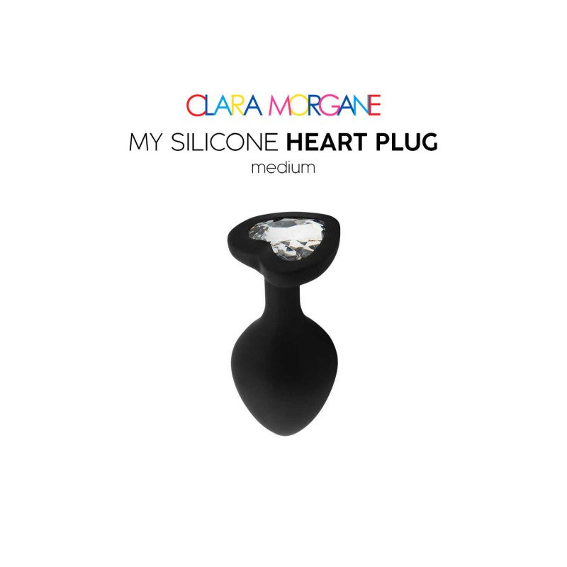 My Silicone Heart Plug - Noir SMALL