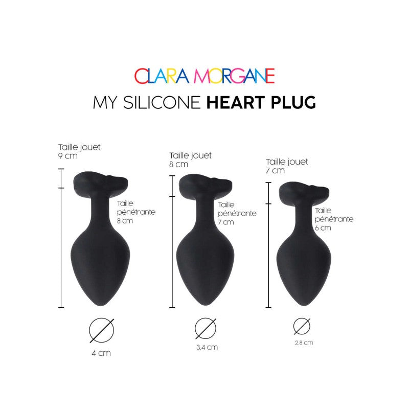 My Silicone Heart Plug - Noir SMALL