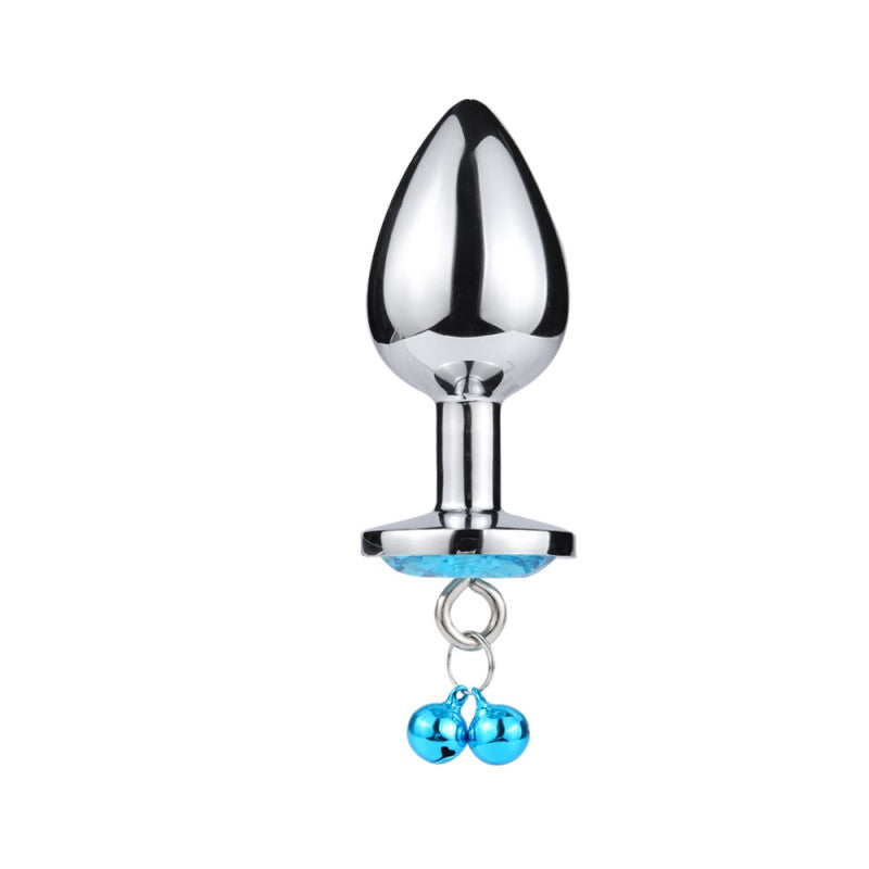 Plug bijou aluminium bleu avec clochettes Taille M JINGLE