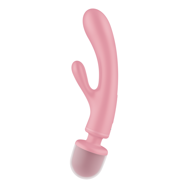 Triple lover Rabbit et Wand Satisfyer - Rose